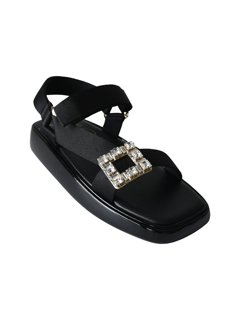 Roger Vivier Vivier Slide Trekky Sandal Black